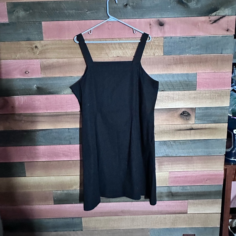 Eileen Fisher Black Pocket Tank Dress - Picture 3 of 8